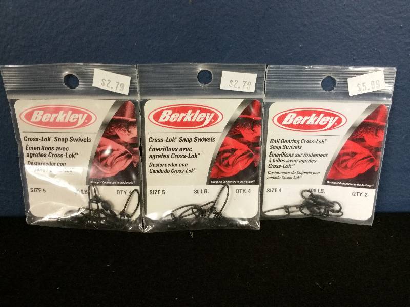 lot 177 image: Berkley Ball Bearing 4-5 - 80-100pound Snap Swivels