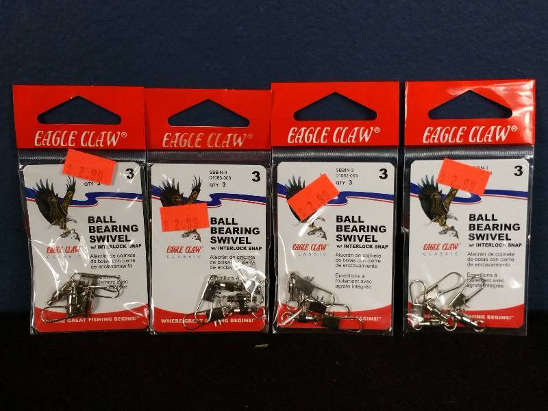 lot 193 image: Eagle Claw Ball Bearing Swivel Snaps