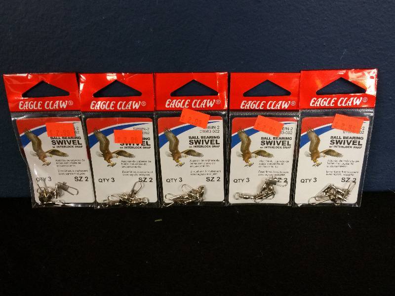 lot 194 image: Eagle Claw Ball Bearing Swivel Snaps