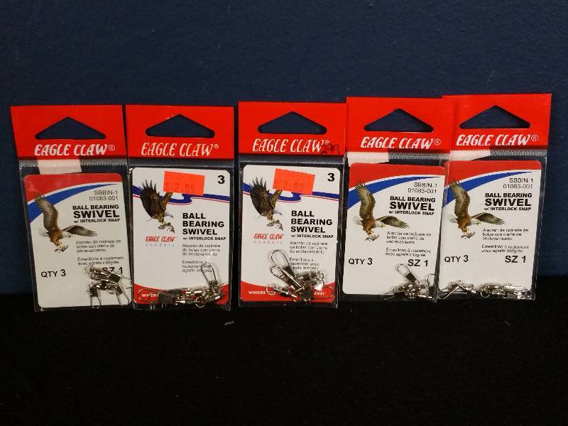 lot 195 image: Eagle Claw Ball Bearing Swivel Snaps