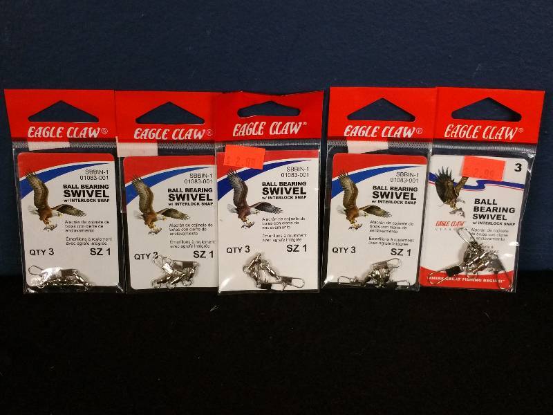 lot 196 image: Eagle Claw Ball Bearing Swivel Snaps