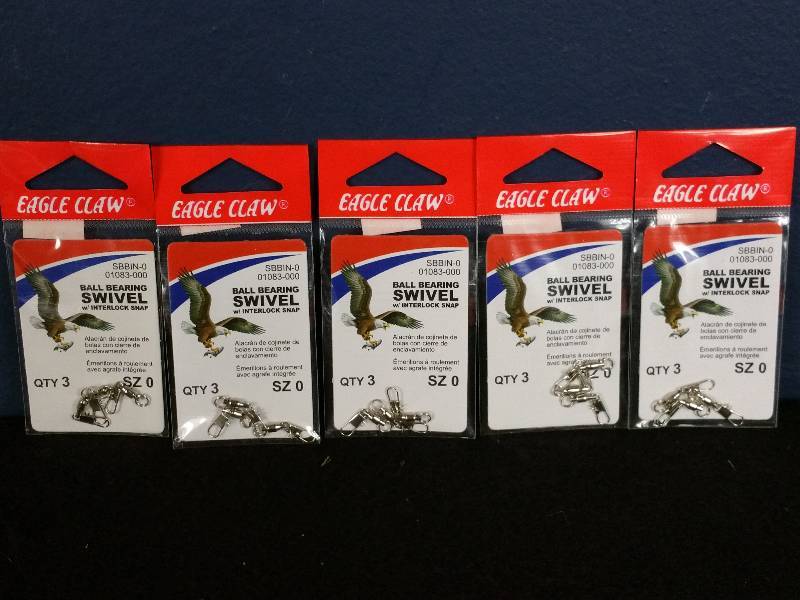 lot 198 image: Eagle Claw Ball Bearing Swivel Snaps