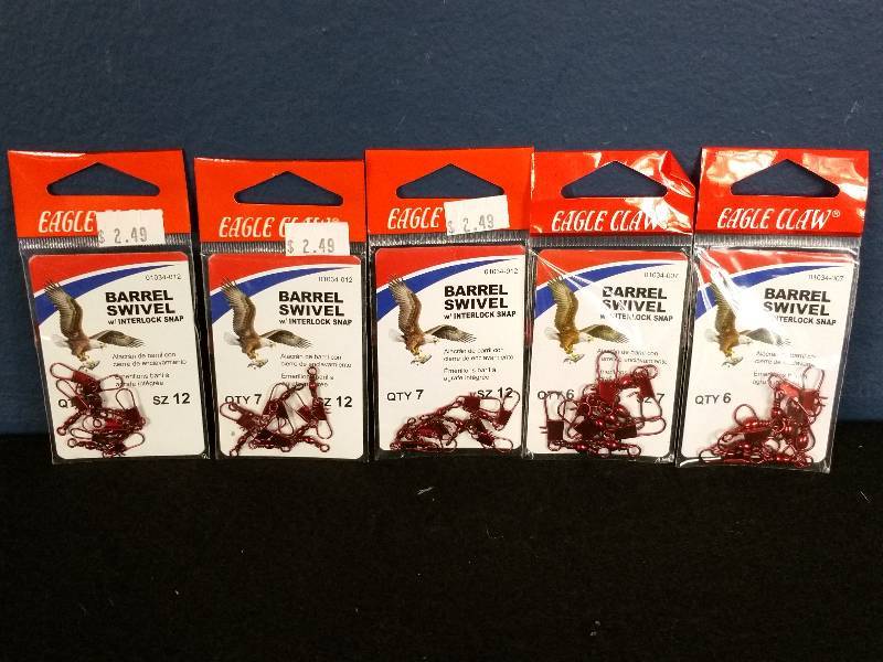 lot 204 image: Eagle Claw Barrel Swivel Snaps