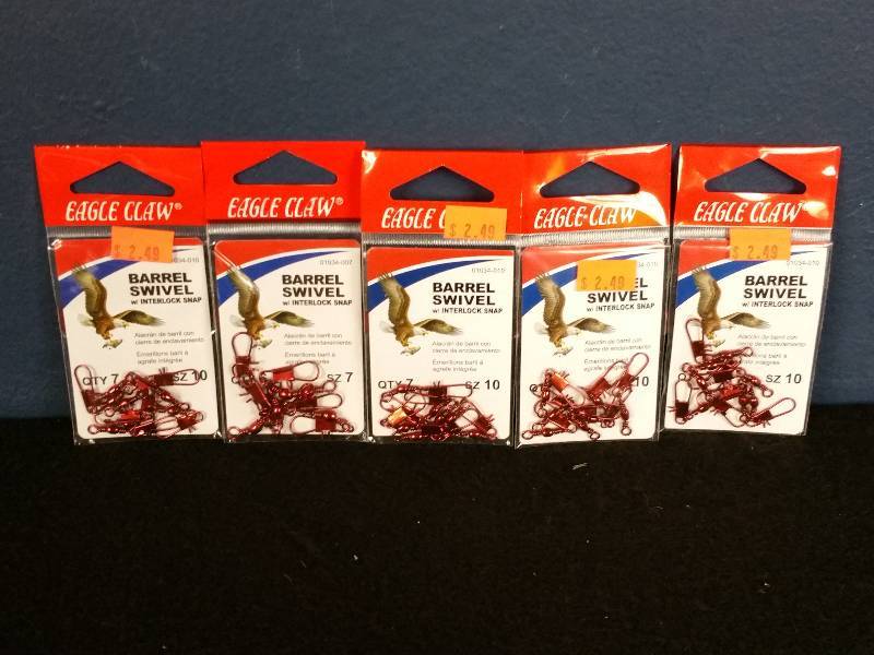 lot 205 image: Eagle Claw Barrel Swivel Snaps