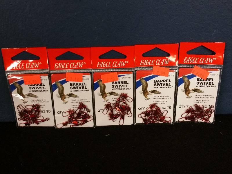 lot 206 image: Eagle Claw Barrel Swivel Snaps