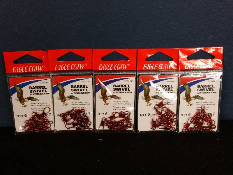 lot 208 image: Eagle Claw Barrel Swivel Snaps