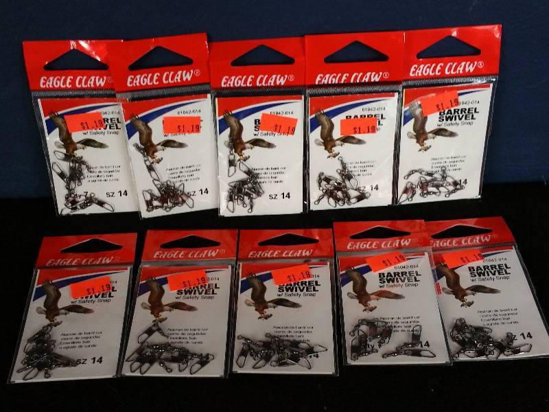 lot 210 image: Eagle Claw Barrel Swivel Snaps