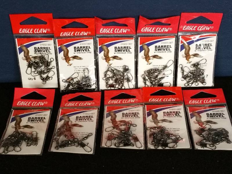 lot 211 image: Eagle Claw Barrel Swivel Snaps