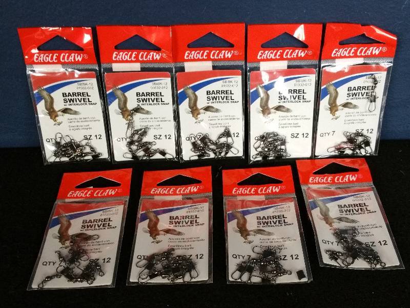 lot 213 image: Eagle Claw Barrel Swivel Snaps