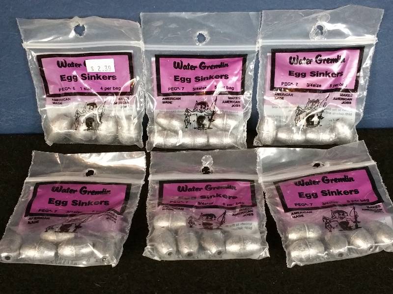 lot 230 image: Water Gremin Egg Sinkers