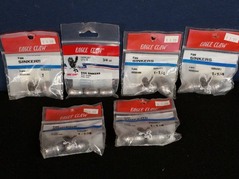 lot 237 image: Eagle Claw Egg Sinkers