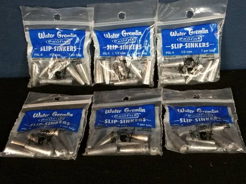 lot 239 image: Water Gremlin Low Profile Slip Sinkers