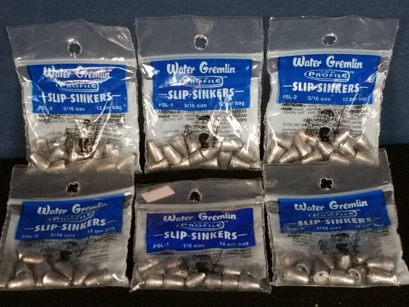 lot 244 image: Water Gremlin Low Profile Slip Sinkers