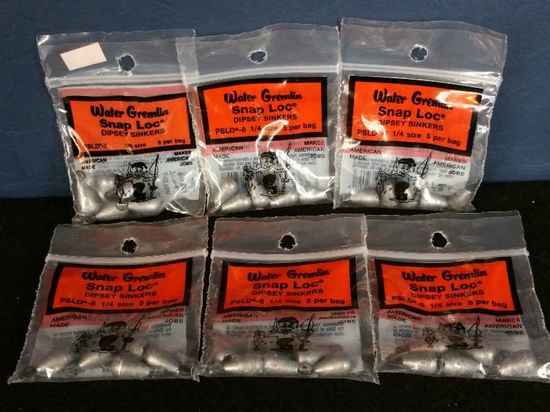 lot 252 image: Water Gremlin Snap Loc Dipsey Sinkers