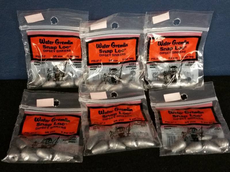 lot 253 image: Water Gremlin Snap Loc Dipsey Sinkers