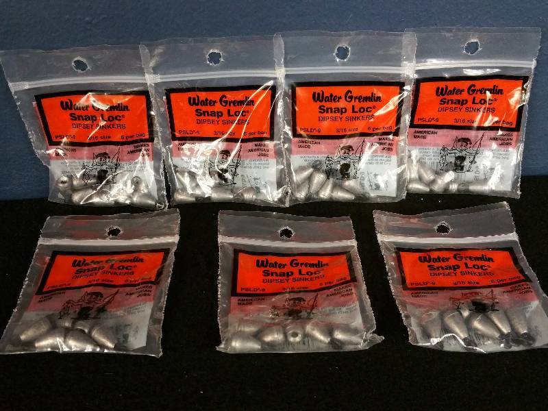 lot 255 image: Water Gremlin Snap Loc Dipsey Sinkers