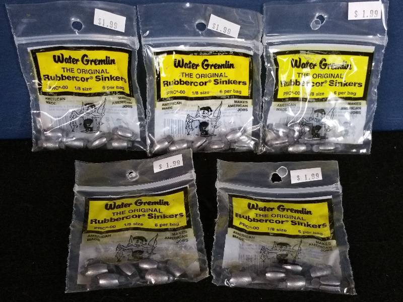 lot 263 image: Water Gremlin Rubbercor Sinkers