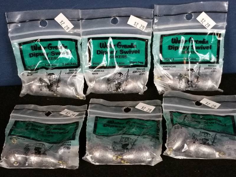 lot 264 image: Water Gremlin Dipsey Swivel Sinkers