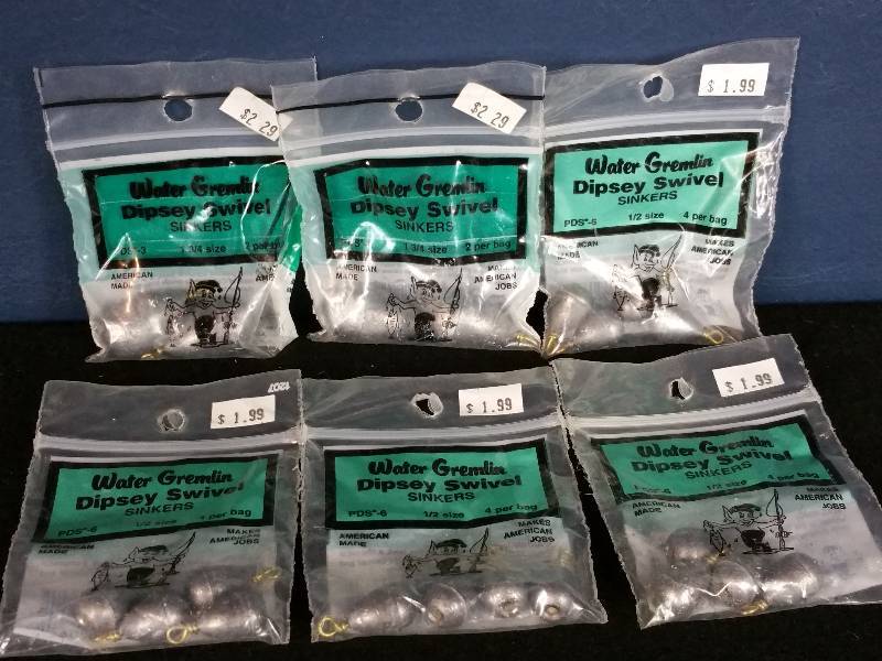 lot 265 image: Water Gremlin Dipsey Swivel Sinkers