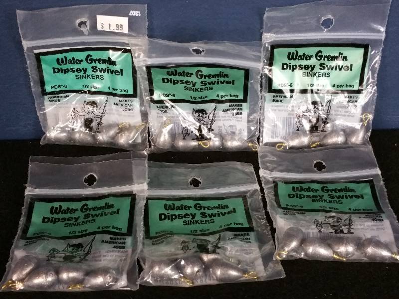 lot 268 image: Water Gremlin Dipsey Swivel Sinkers