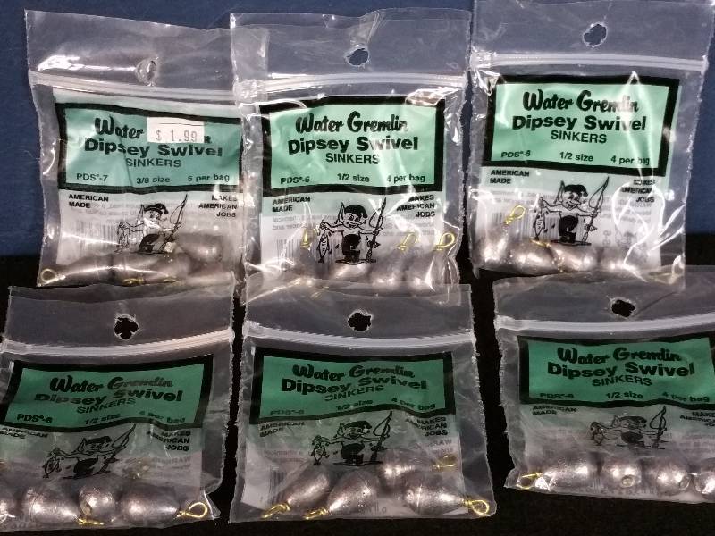 lot 269 image: Water Gremlin Dipsey Swivel Sinkers