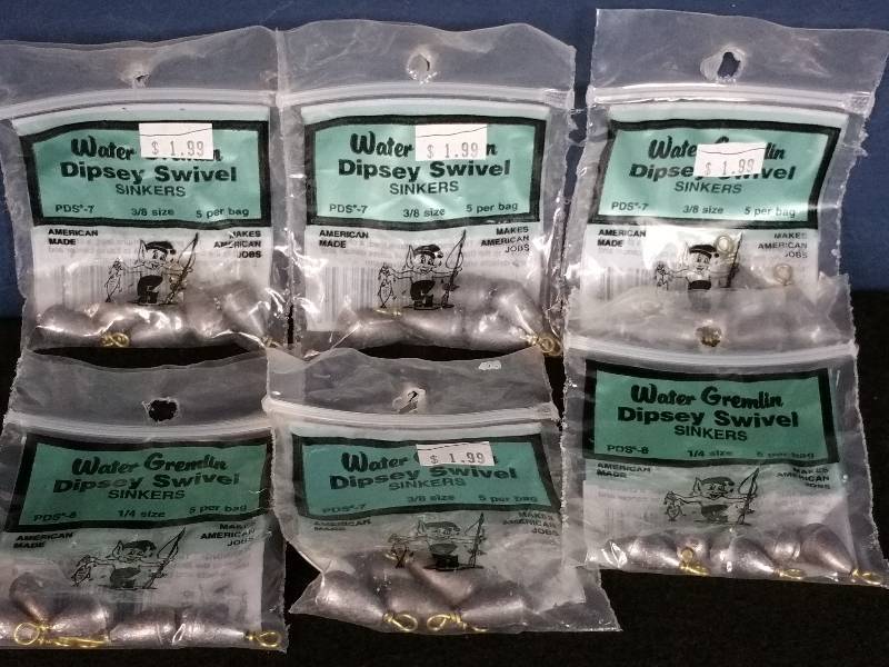 lot 270 image: Water Gremlin Dipsey Swivel Sinkers