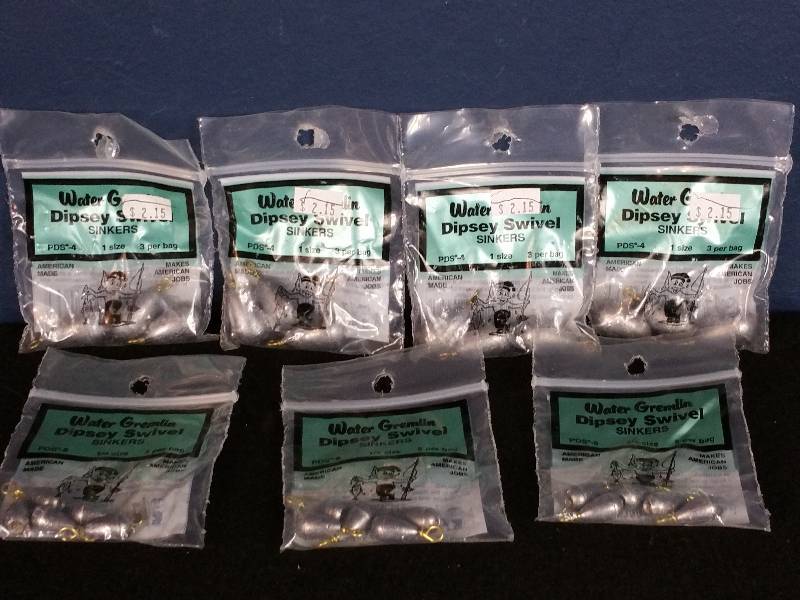 lot 272 image: Water Gremlin Dipsey Swivel Sinkers