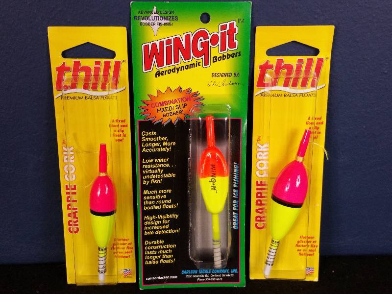 lot 283 image: (2) Thill Crappie Corks & (1) Wing-It Aerodynamic Bobber