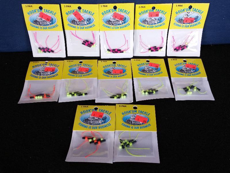 lot 292 image: Group of (12) Packages of Hookum Slip Bobber Stops