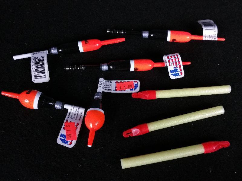 lot 324 image: Group of (5) Premium Thill Weighted Balsa Bobbers, Plus