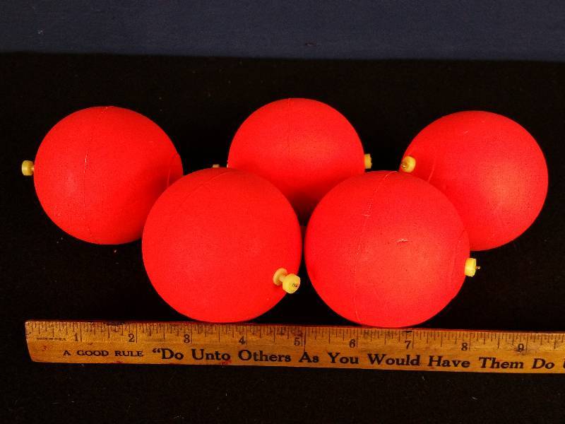 lot 342 image: Group of (5) Large Foam Bobbers