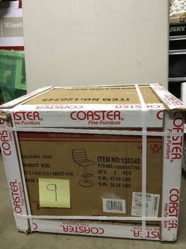 lot 9 image: Coaster Adjustable Bar Stool New
