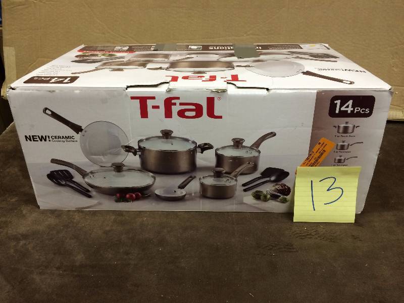 lot 13 image: T-Fal 14 Pc Cookware New
