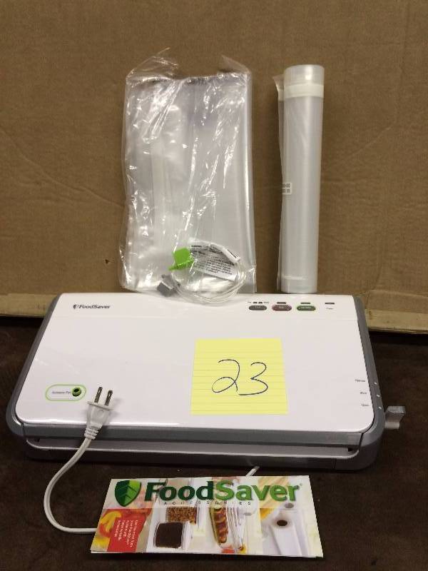 lot 23 image: Food Saver used  Tested Works