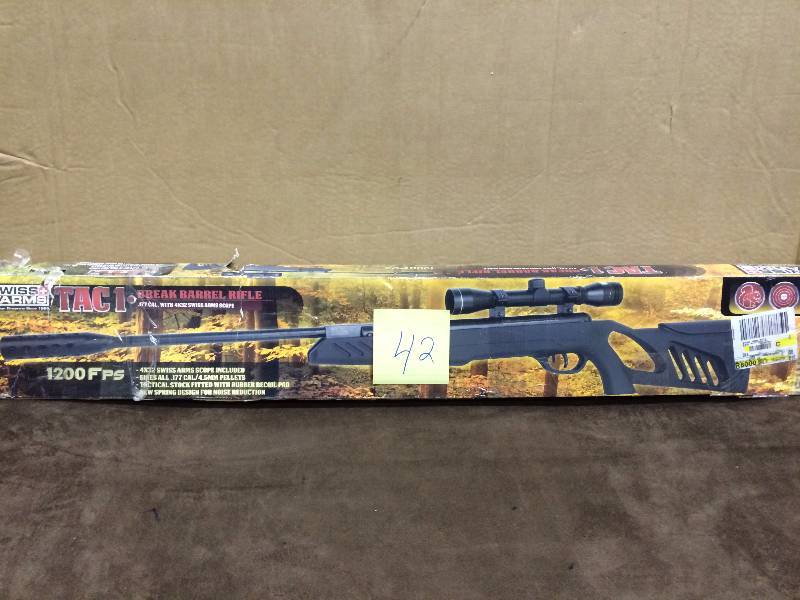 lot 42 image: Tac1 Break Barrel Rifle missing telescope Air Soft