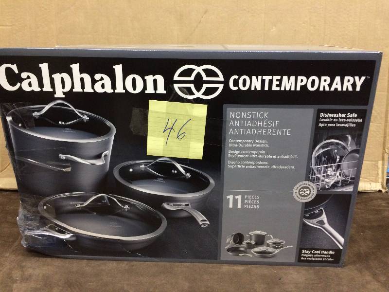 lot 46 image: Calphalon Conteporary 11 PCS non Stick New