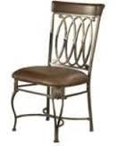 lot 75 image: Hillsdale Montello Dining Chair with back Leather - Set of 2 NEW