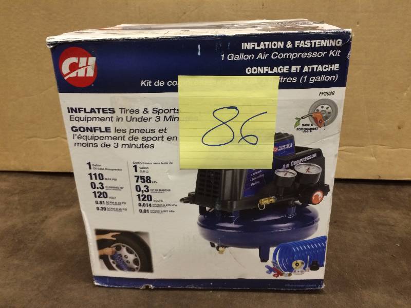 lot 86 image: CH Inflation & Fastening 1 Gal Compressor