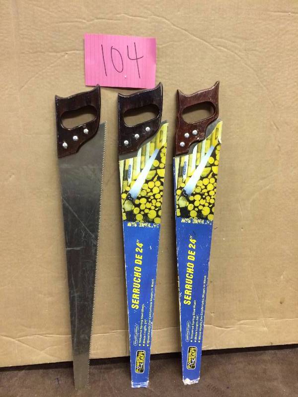 lot 104 image: Lot of 3 24 Saws