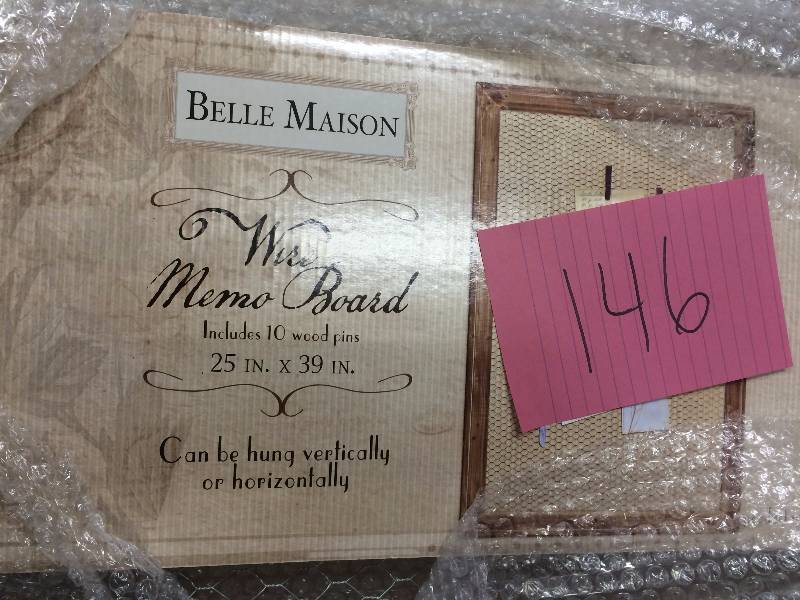 lot 146 image: Belle Maison Wire Memo Board  25 in x 39 in