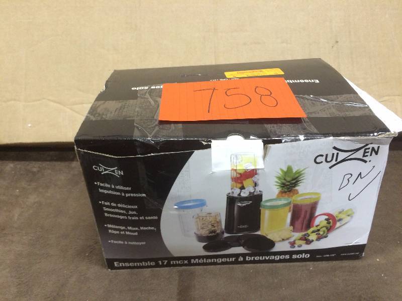 lot 158 image: Cuizen 17-pc. Personal Blender & Drink Mixer Set New
