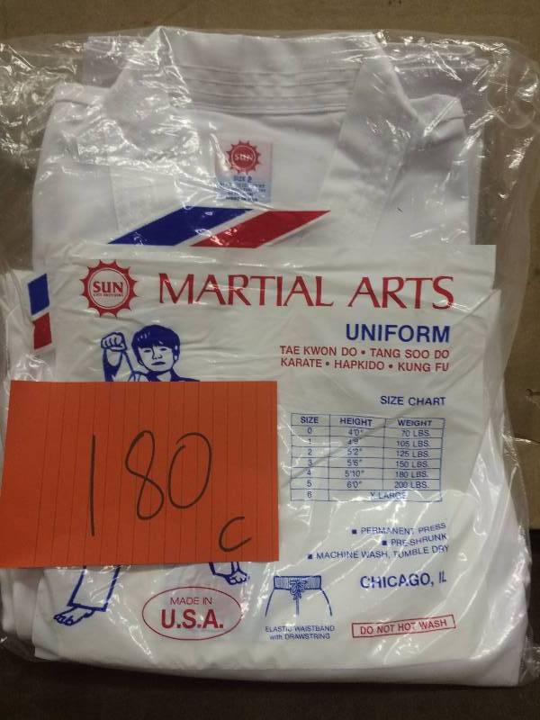 lot 180 image: Martial Arts Premium Quality Uniform - Size 2 - (5 2 - 125 lbs) New