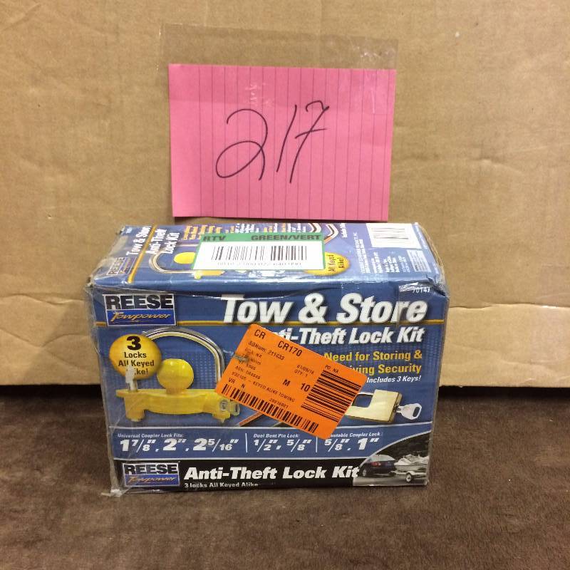 lot 217 image: Tow & Store Anti Theft Lock - missing Key