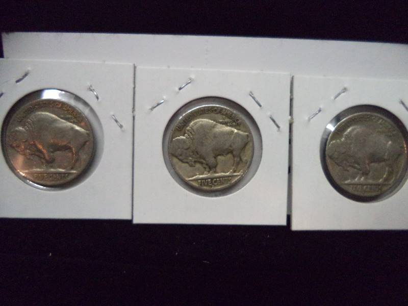 1936, 1936S, 1936D Buffalo Nickels