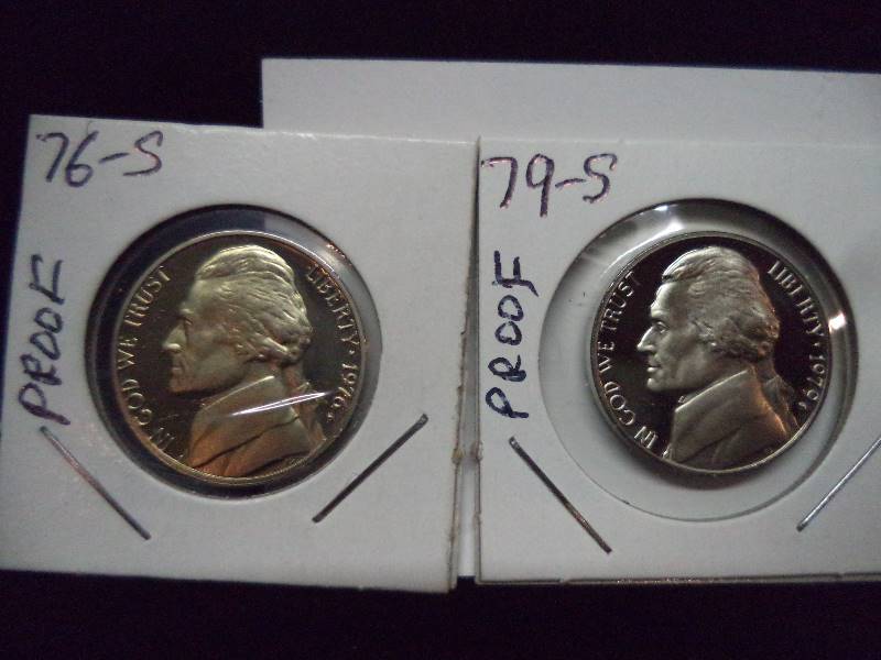 1976S, 1979S, 1982S, 1984S Proof Nickels