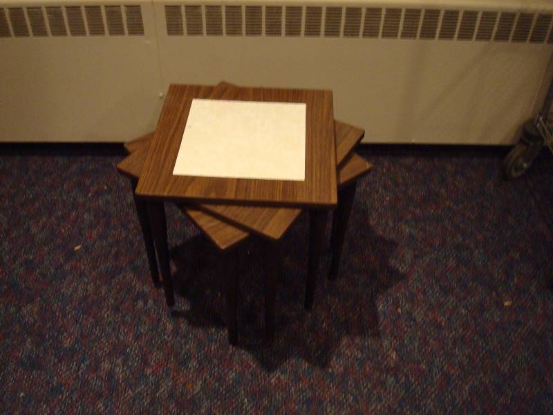Lot Of Nesting Tables, One Corner Has Some Wear