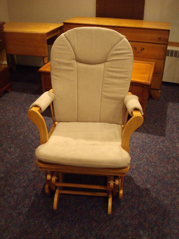 Wood Rocking Glider Chair, Some Minor Marks On Cushion