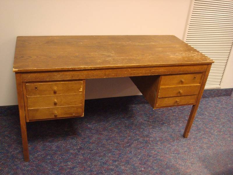 Vintage Wood Desk, Used, Shows Wear