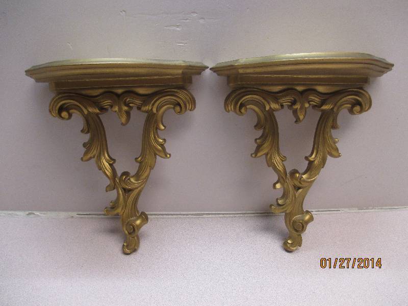 Pair Of Wood Decor Items