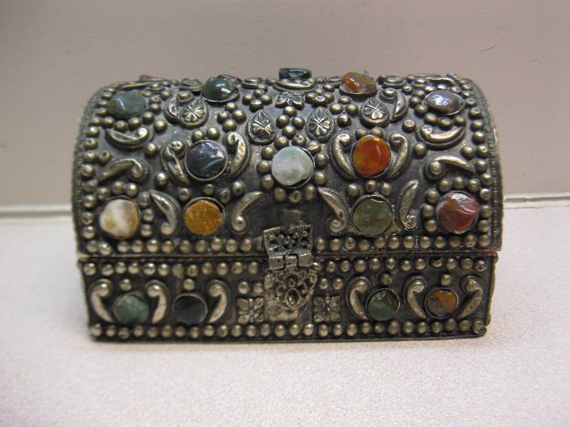 Small Metal Trinket Box, Some Wear